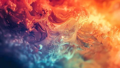 Liquid nebula curls through molten dusk and arctic glow