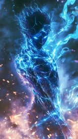 Voltborne phantom strides through crackling nebula firestorms.