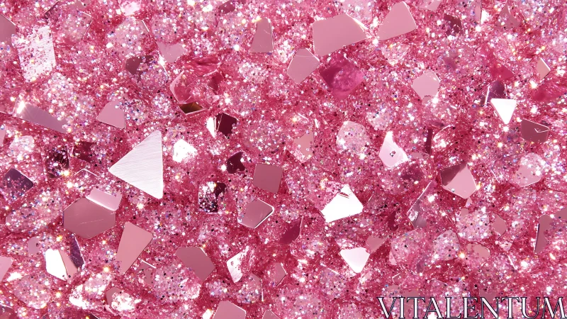 Sparkling pink glitter confetti in a playful shimmering mix.
