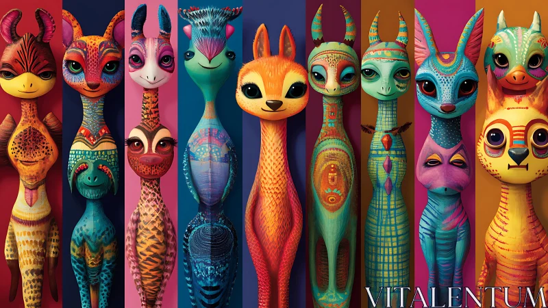 Mythical Creatures Series. Vibrant 3D Rendered Character Collection.