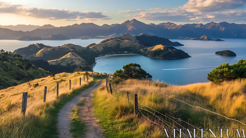 Pastoral Gateway to Alpine Waters: Landscape Perspective.