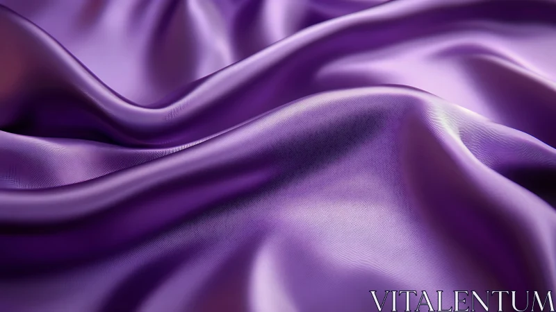 Purple satin fabric surface shows smooth folds and highlights