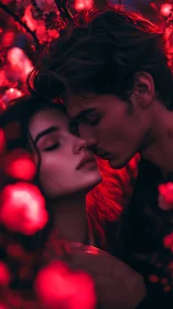 Intimate Portrait: Chromatic Bokeh Ambient Lighting Study.