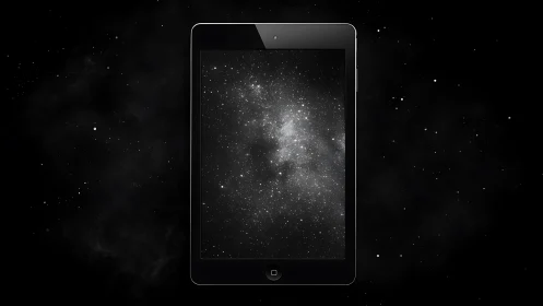 Stargate Tablet Portal Framing A Pocket Galaxy Screen.