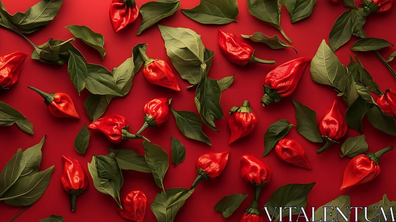 Cardinal Peppers in Emerald Conversation.