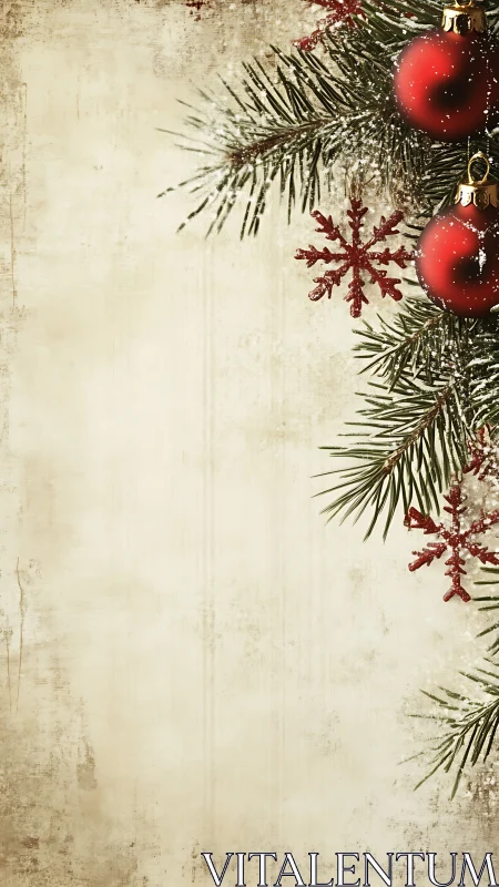 Vintage Christmas border frames space for festive text