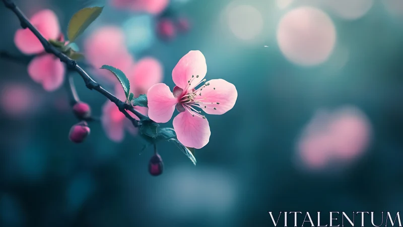 Delicate Cherry Blossoms with Shallow Depth of Field.