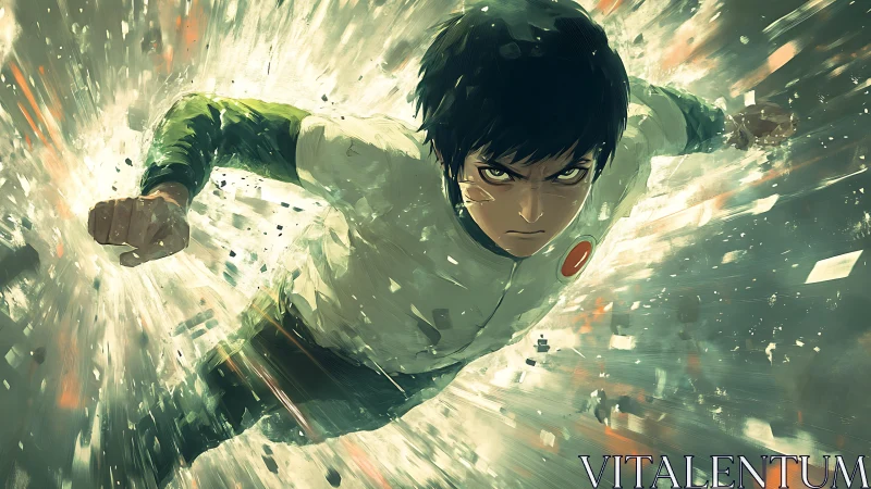 Dynamic anime speed burst with kinetic motion framing.