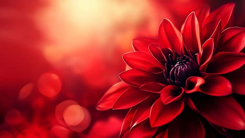 Crimson Blossom Ablaze in Radiant Warmth. Bold.
