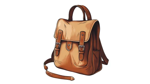 Charming Vintage Leather Backpack with Warm Brown Tones