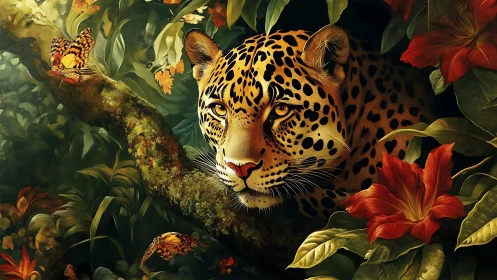 Majestic Jaguar in the Enchanted Rainforest