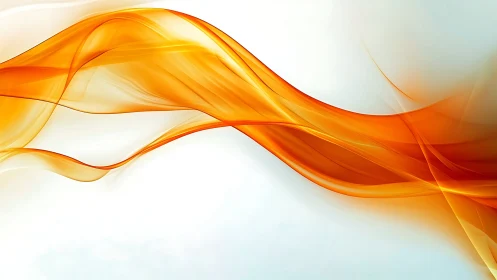 Sunlit Amber Ribbon Surfing Across a Quiet White Sky.