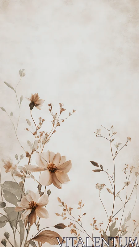 Delicate Dried Flowers in Soft Earth Tones