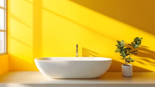 Sunny modern sink invites calm moments of everyday self-care