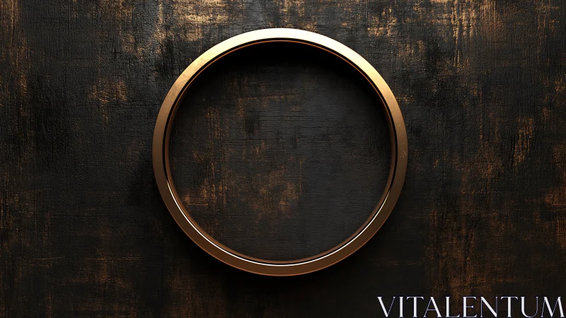 Bronze metallic ring on dark textured background.