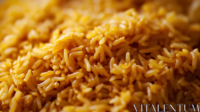 Macro optical study of golden seasoned rice grain topology.