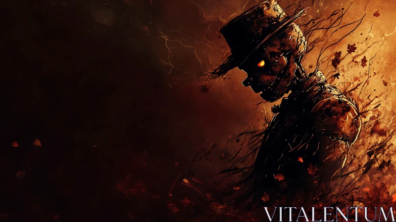 Autumn Ember Automaton Tips Its Hat in Harvest Shadows.