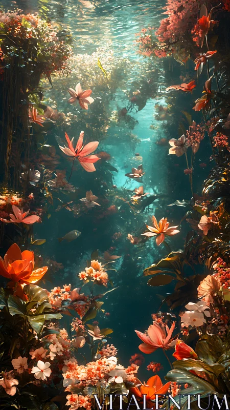 Submerged Floral Cathedral: Vertical Composition Study.