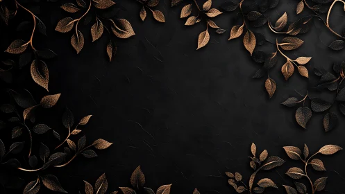 Gilded Midnight Vines Framing a Velvet Shadow Stage.