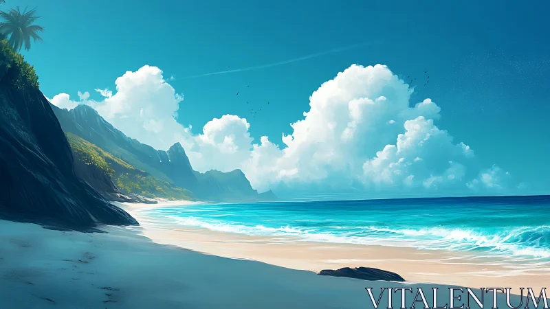 Paradise Cove Dreamscape Where Emerald Cliffs Embrace Turquoise Waters