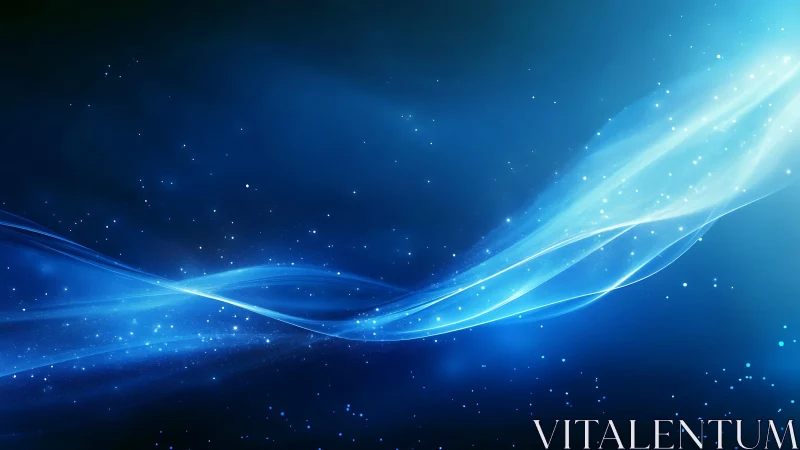 Star-swept azure wave drifting through digital midnight.