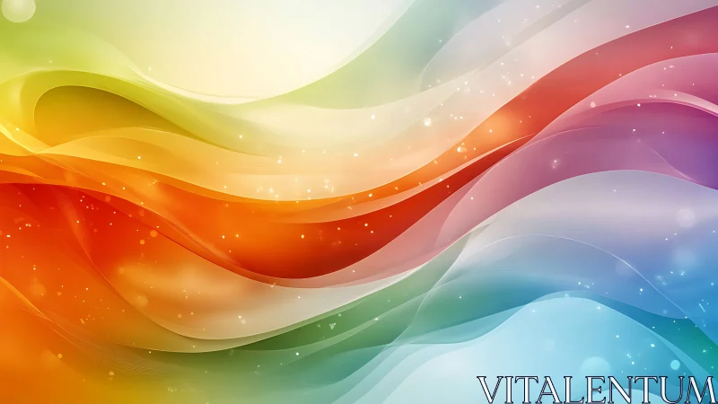 Layered multicolor abstract waves with soft light gradients.