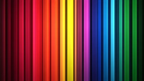 Vertical spectral panels in full RGB gradient color spectrum