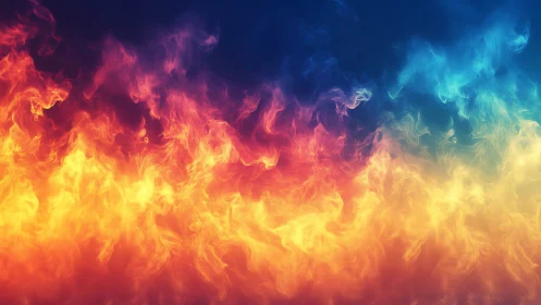 Flames Dancing Between Warmth and Cool Wonder.