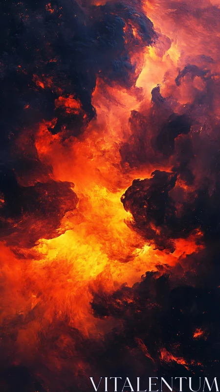 Infernal Nebula: Cosmic Fire and Molten Energy.