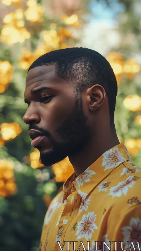 Golden daydreams in bloom around a thoughtful soul.