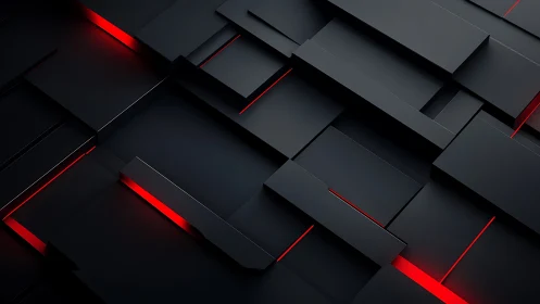 Midnight tech panels sliced by molten red neon lightlines.