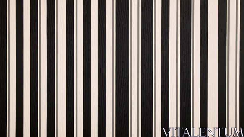 Vertical black and white striped pattern wallpaper design.