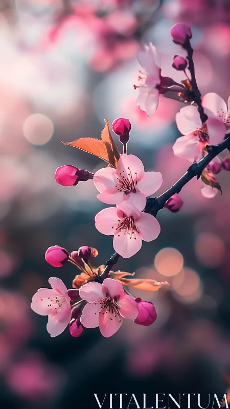 Spring's Delicate Dance with Butterflies and Blossoms.