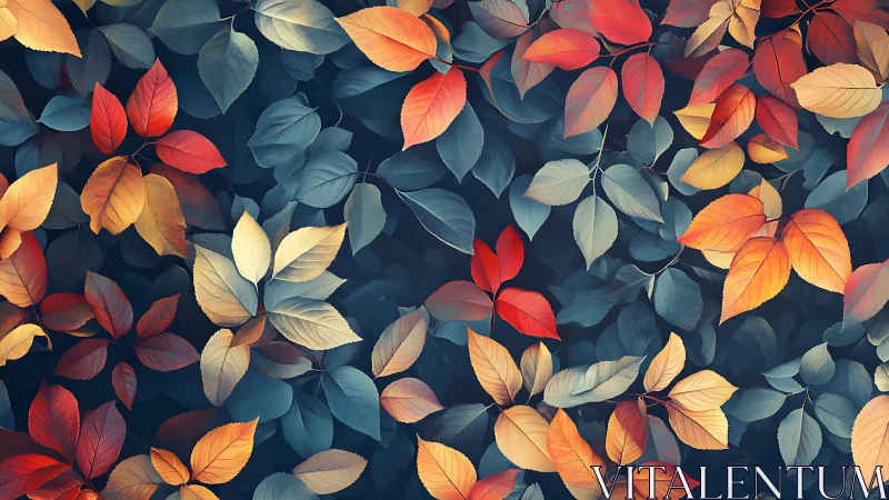 Autumn leaves pirouette over midnight blue forest velvet