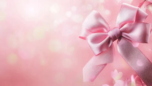 Pink Ribbon's Gentle Promise on Soft Petals.