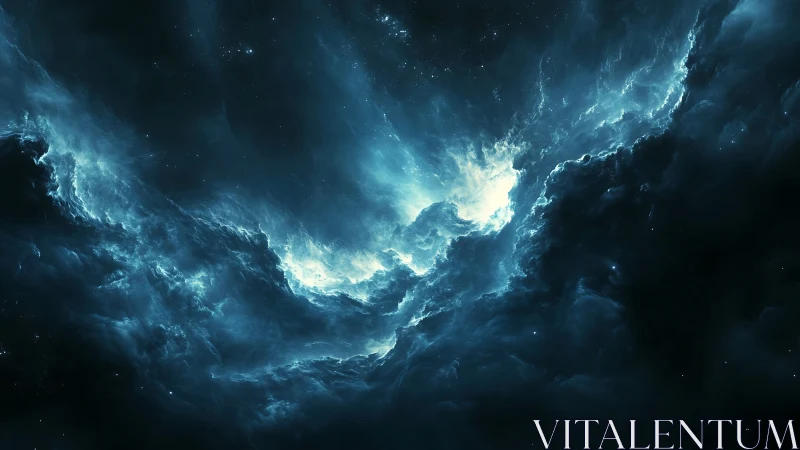 Nebula cloud formation with bright stellar core glow.