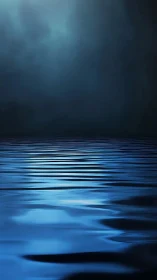 Minimalist blue water surface with soft gradient depth study.