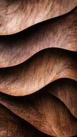 Waves of carved timber curling into warm shadowed rhythm.