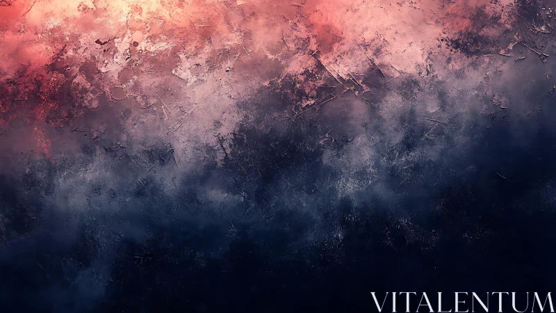 Abstract textured gradient wall art with pink and navy tones.