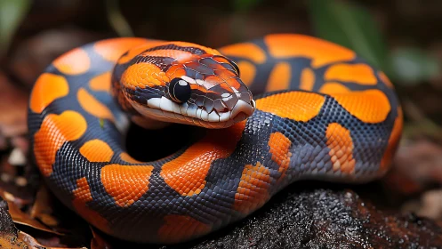 High-chroma serpentine morphology in rainforest microhabitat.