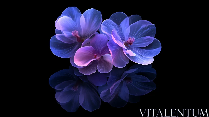 Luminescent Orchids: Petals Dancing in Electric Twilight.