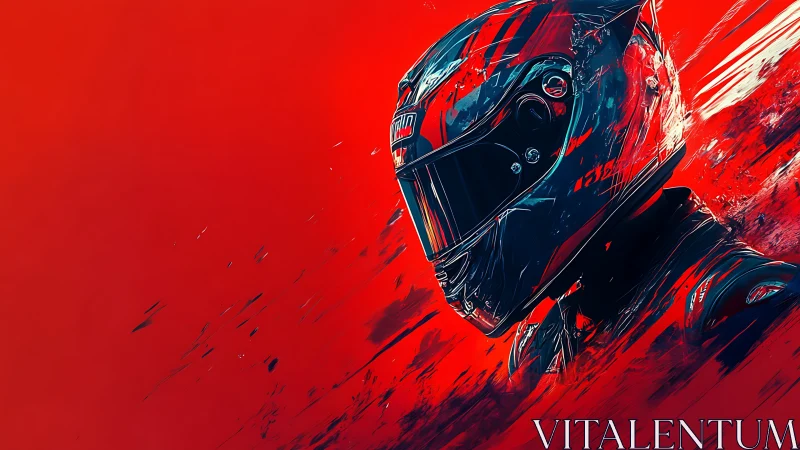 Racing spirit ignites in vivid red and electric motion.