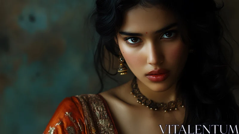 High-contrast portrait with shallow depth and warm specular skin tones