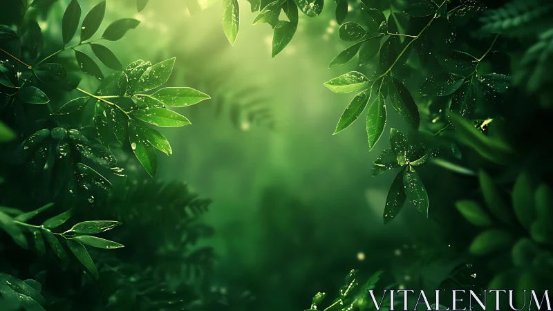 Backlighting Foliage with Hydrophobic Condensation and Chromatic Depth Layering