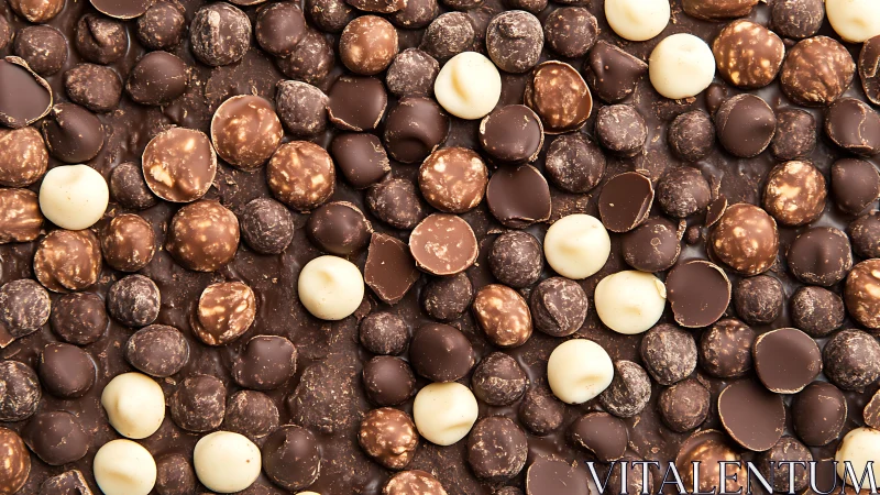 Chocolate and White Confectionery Assortment Close-Up Study.