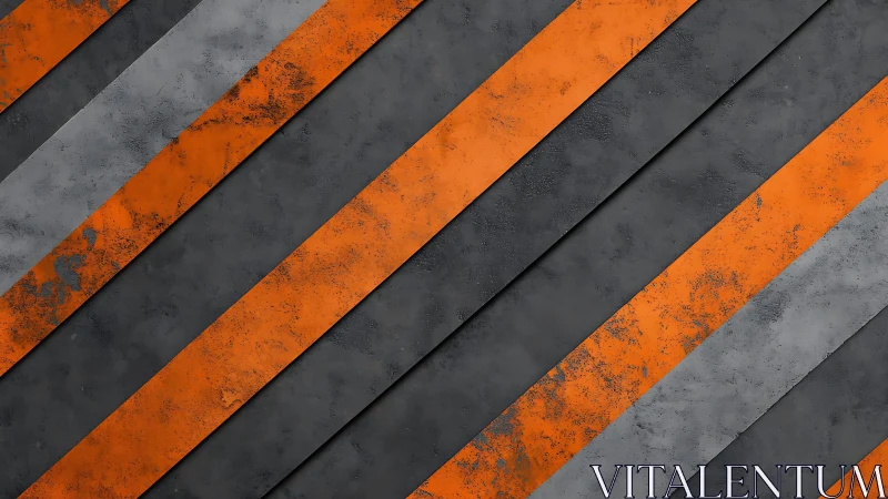 Grunge Diagonal Orange and Gray Striped Abstract Background.