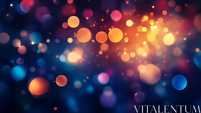 Vibrant abstract bokeh lights with colorful blurred circles background.