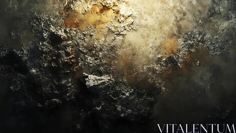 Rough textured wall surface lit by warm overhead light source