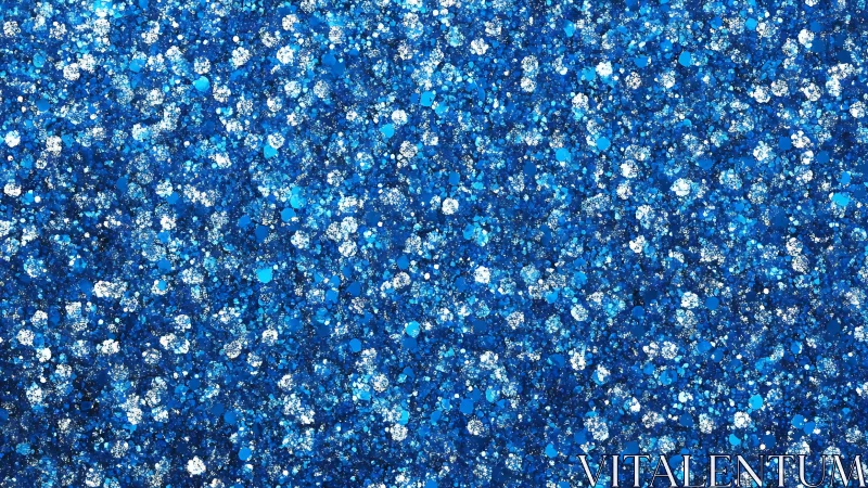 Starlit sapphire glitter field shimmering like frozen waves.