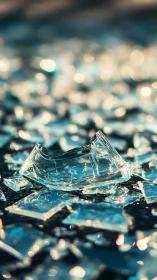 Macro depth-of-field study of fractured glass shard geometry